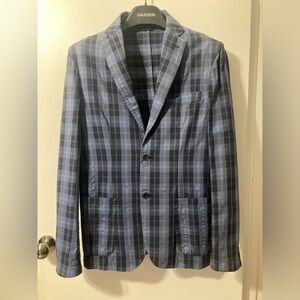 LAB. Pal Zileri Cotton Blue Plaid Blazer
NWT Size 50